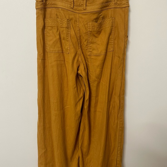 By Anthropologie belted wide-leg pants in gold - Picture 4 of 6